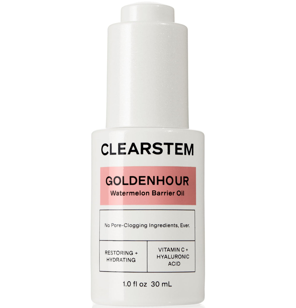 CLEARSTEM front bottle showing sleek packaging and hydration benefit