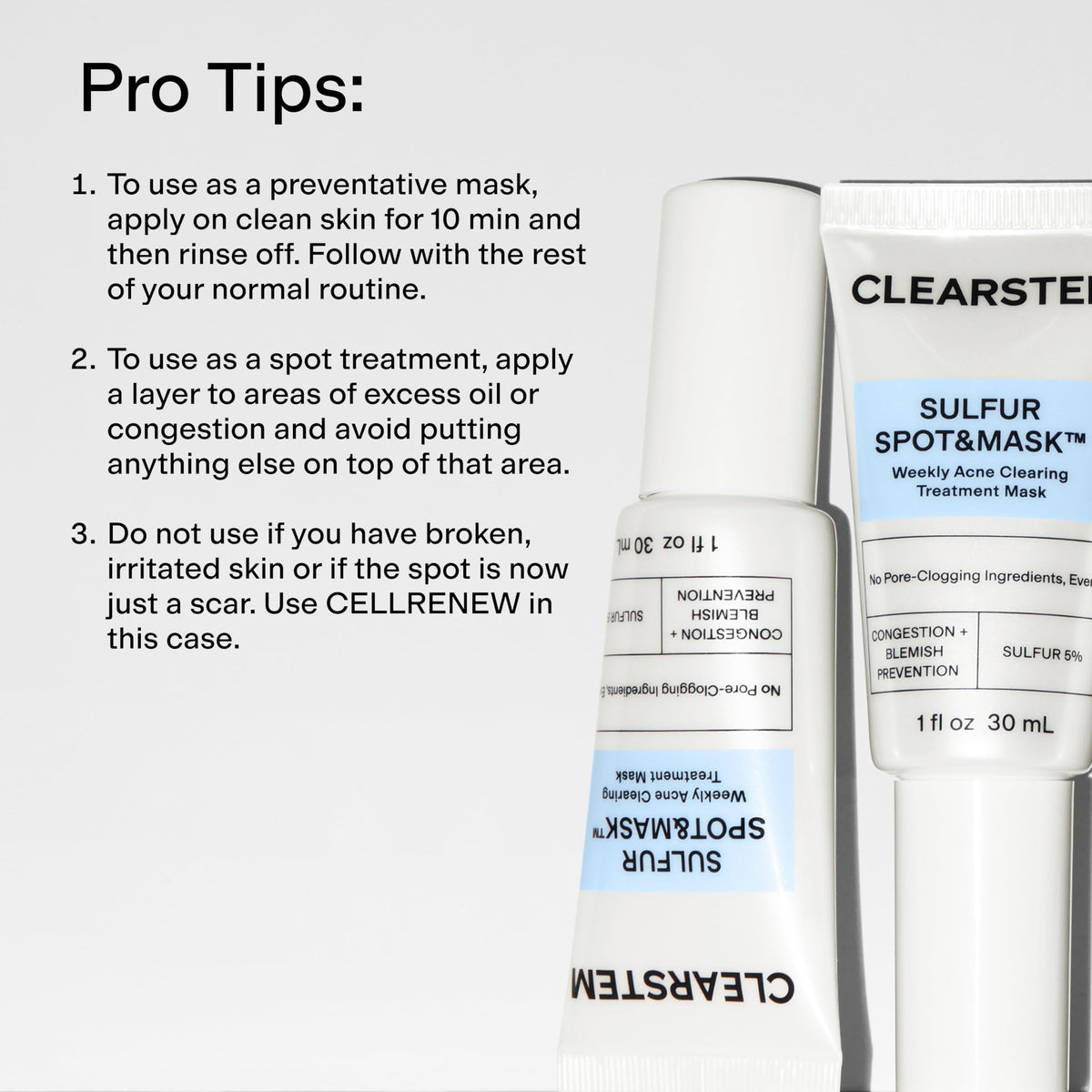 CLEARSTEM glycolic serum pipette demonstrating gentle exfoliation benefit