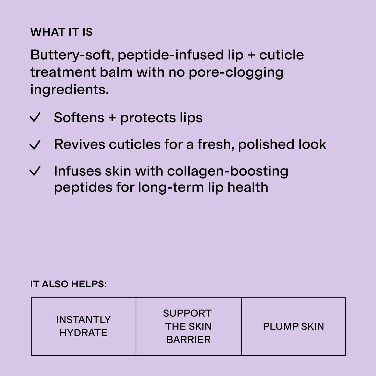 CLEARSTEM balm applied to lips for instant hydration and glossy finish