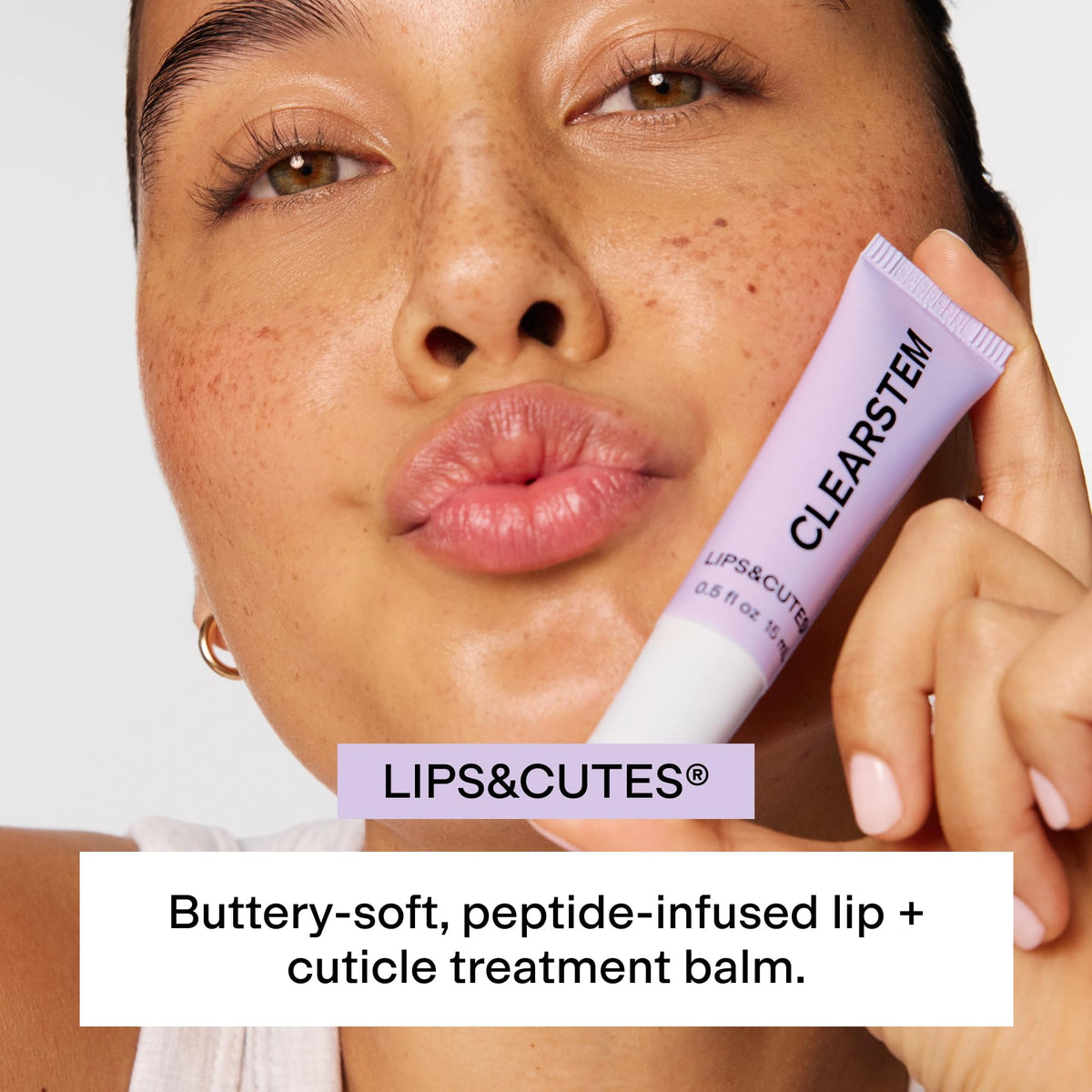 CLEARSTEM stick exposed to show smooth buttery texture for easy glide