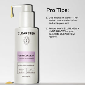 CLEARSTEM removing waterproof mascara to demonstrate makeup removal