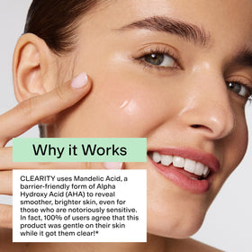 CLEARSTEM bottle in hand demonstrating 40ml size and travel-friendly benefit