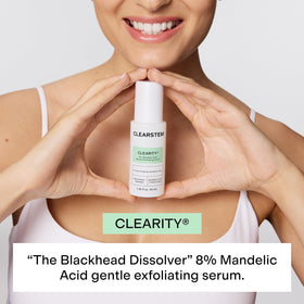 CLEARSTEM pump detail highlighting easy, mess-free dispensing benefit
