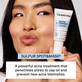 CLEARSTEM texture close-up of creamy clay mask illustrating smooth application