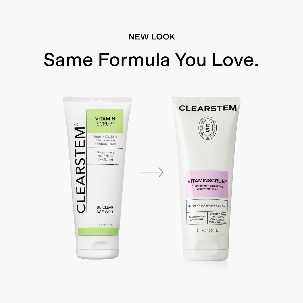CLEARSTEM skin after use showing smoother texture and refined pores