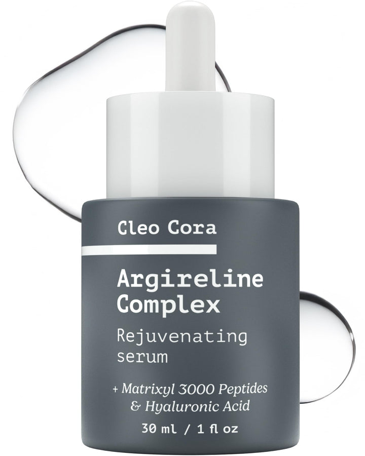 Cleo Cora bottle front view showing clean design and peptide benefits