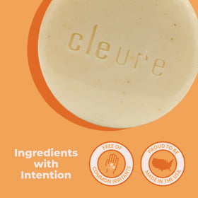 Cleure bar in hand demonstrating size and travel-friendly convenience