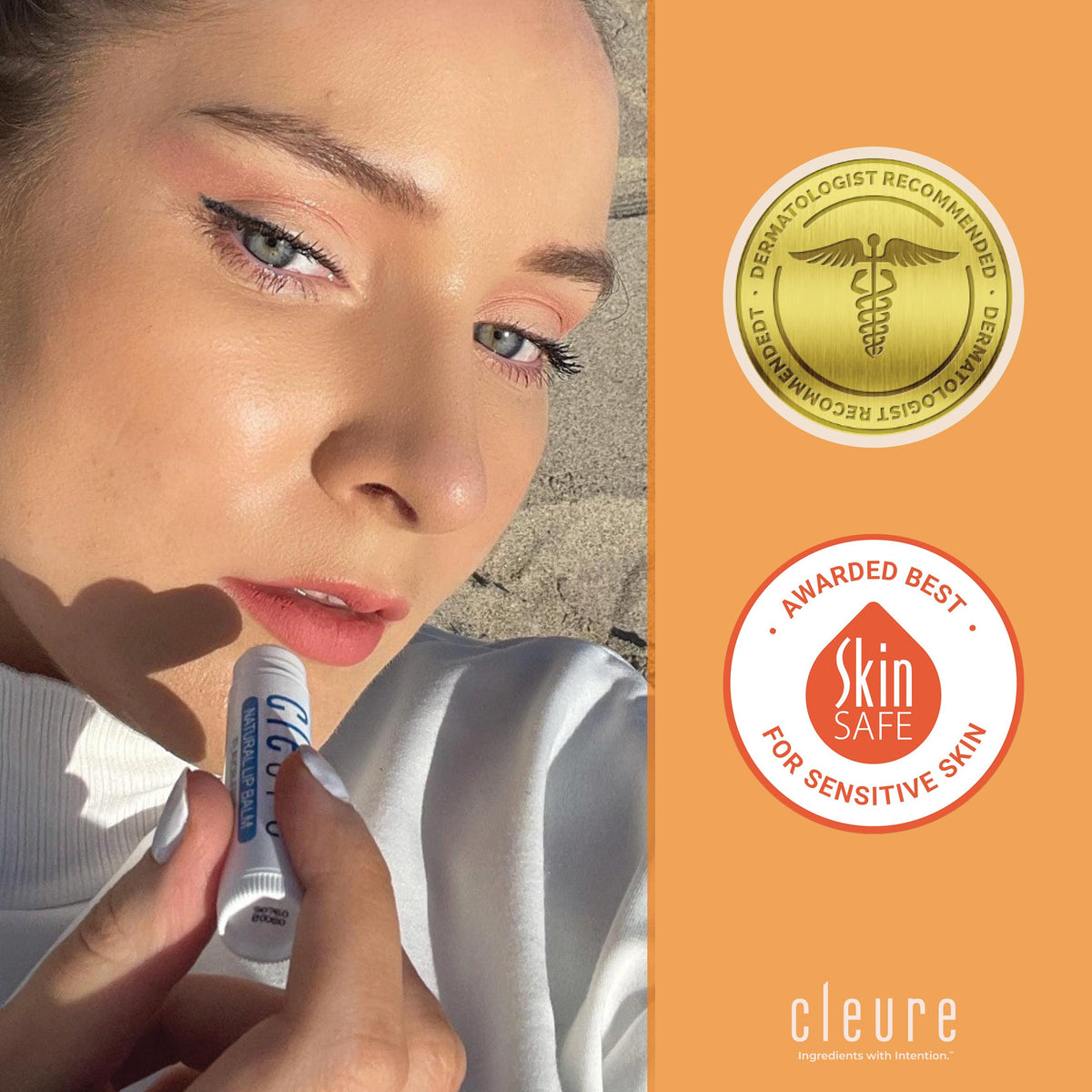 Cleure ingredient shea cocoa display highlighting natural moisturizing benefits