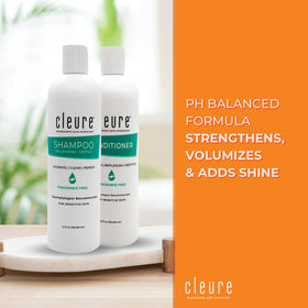 Cleure label close-up highlighting ingredient simplicity and safety benefit