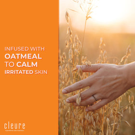 Cleure label showing clean-ingredient list and fragrance-free claim