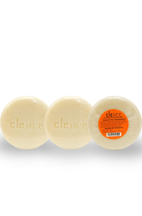Cleure bar on bathroom shelf in lifestyle setting promoting simple care