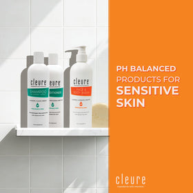 Cleure pump dispensing shampoo with visible lather for easy use