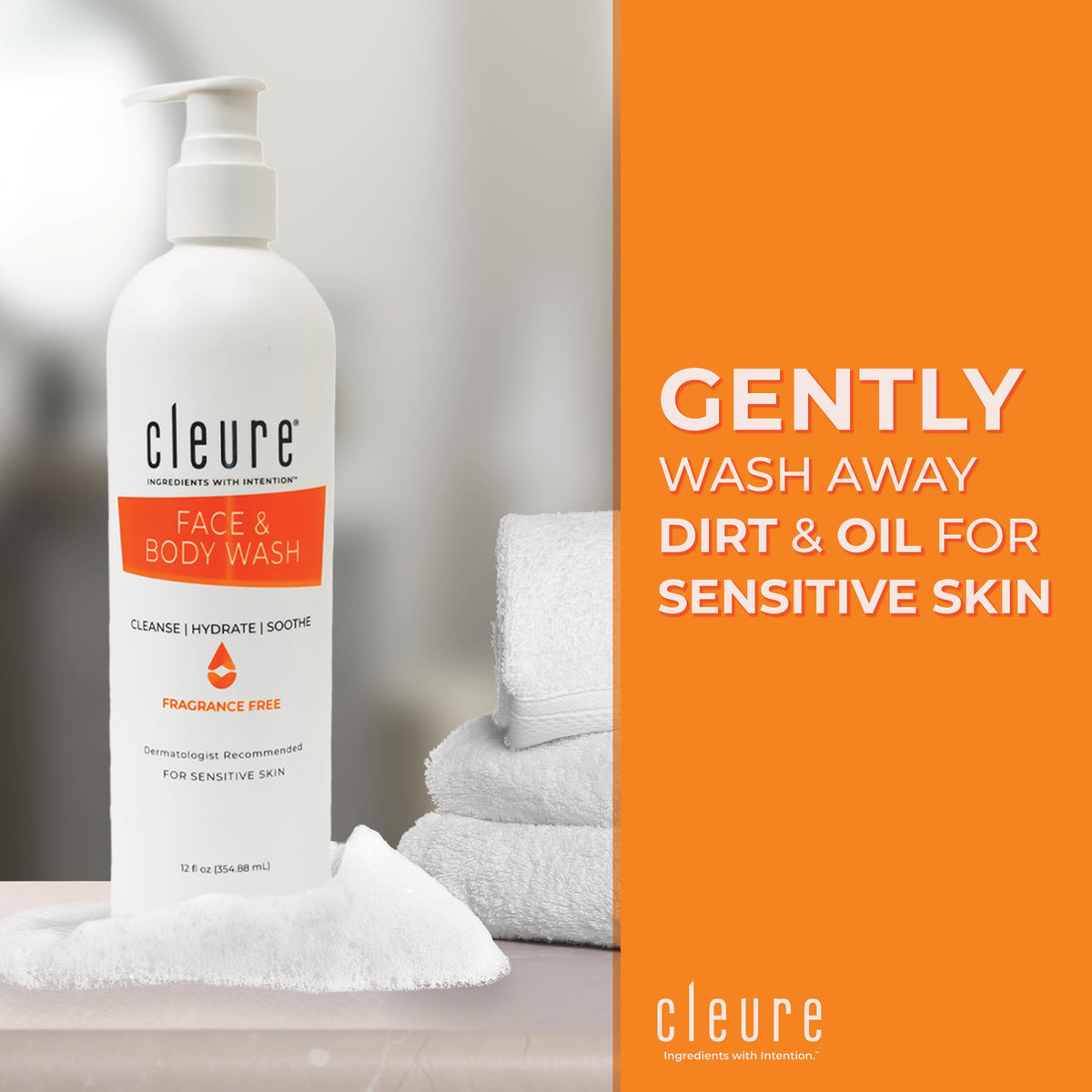 Cleure texture close-up gel showing smooth consistency and hydration
