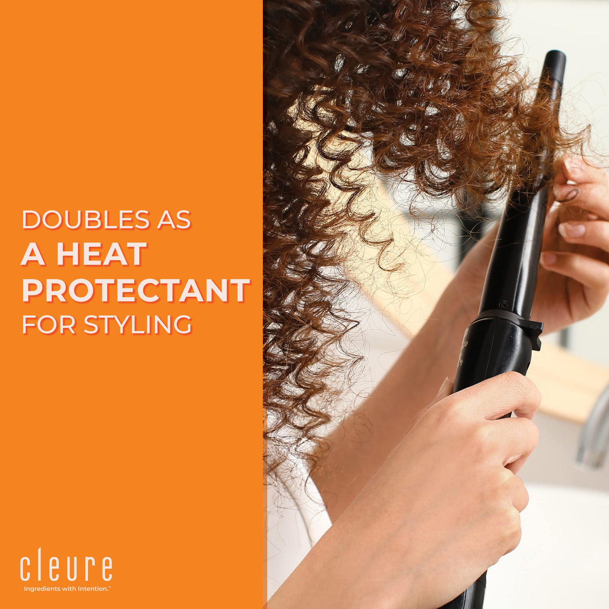Cleure before and after detangling hair results showing reduced knots and smoothness