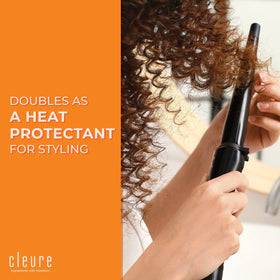 Cleure before and after detangling hair results showing reduced knots and smoothness