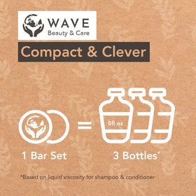 Clever Yoga conditioner bar applied to hair lengths showing smoothing and detangling benefit