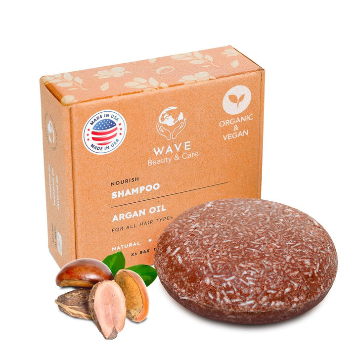 Clever Yoga front view of shampoo bar showing clean compact shape and branding