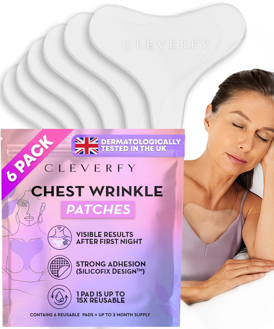 CLEVERFY front packaging showing T-shape chest patches and 6-pack benefit