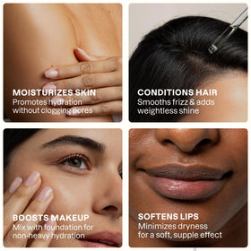 Cliganic argan oil applied to hair ends adds shine and manageability