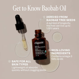 Cliganic dropper dispensing oil highlighting purity and precise application benefit