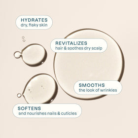 Applying Cliganic oil to hair ends to show smoothing and shine benefit