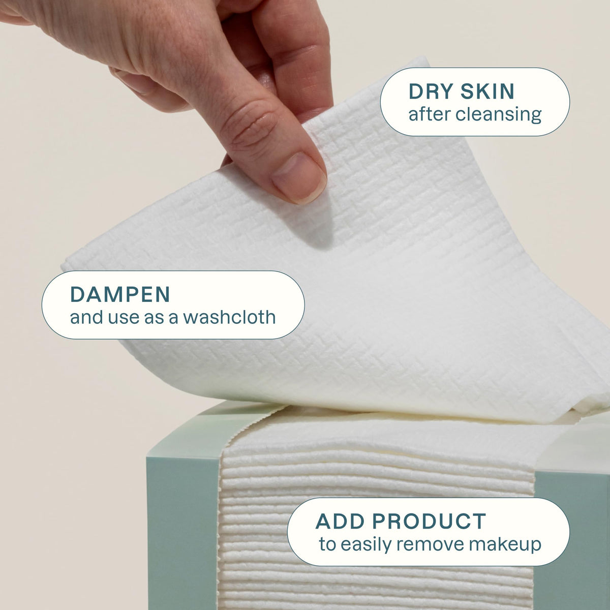 Cliganic close-up of viscose texture highlighting soft, lint-free absorbency