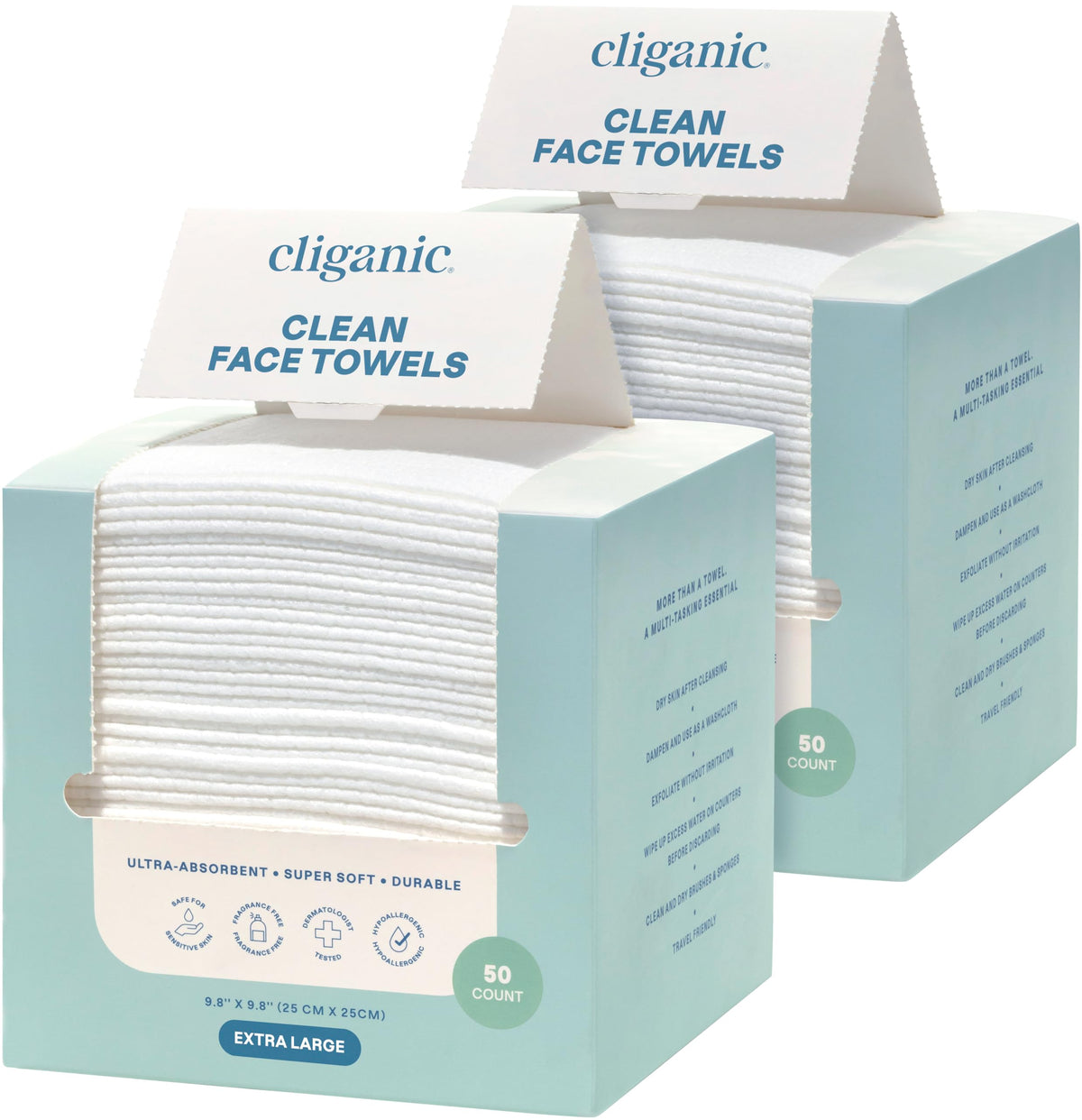 Cliganic front packaging showing 100-count for clear product identification and convenience