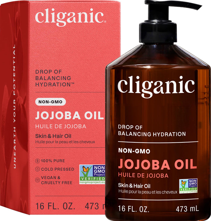 Cliganic front packaging showing 16oz bulk bottle and label benefit