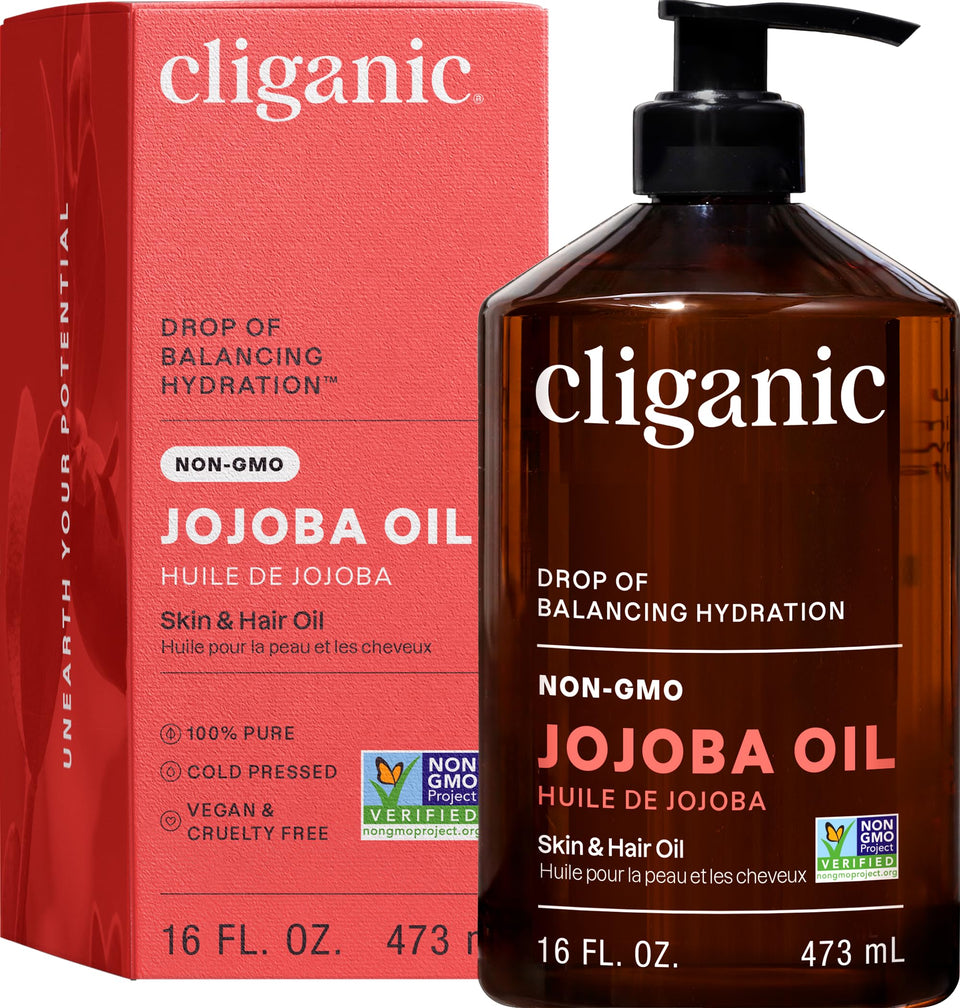 Cliganic front packaging showing 16oz bulk bottle and label benefit