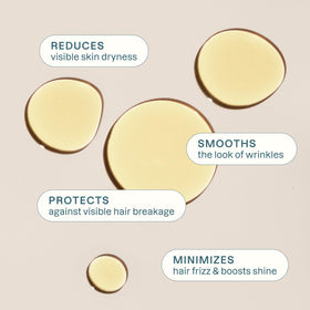 Cliganic applied to hair ends to smooth frizz and add shine
