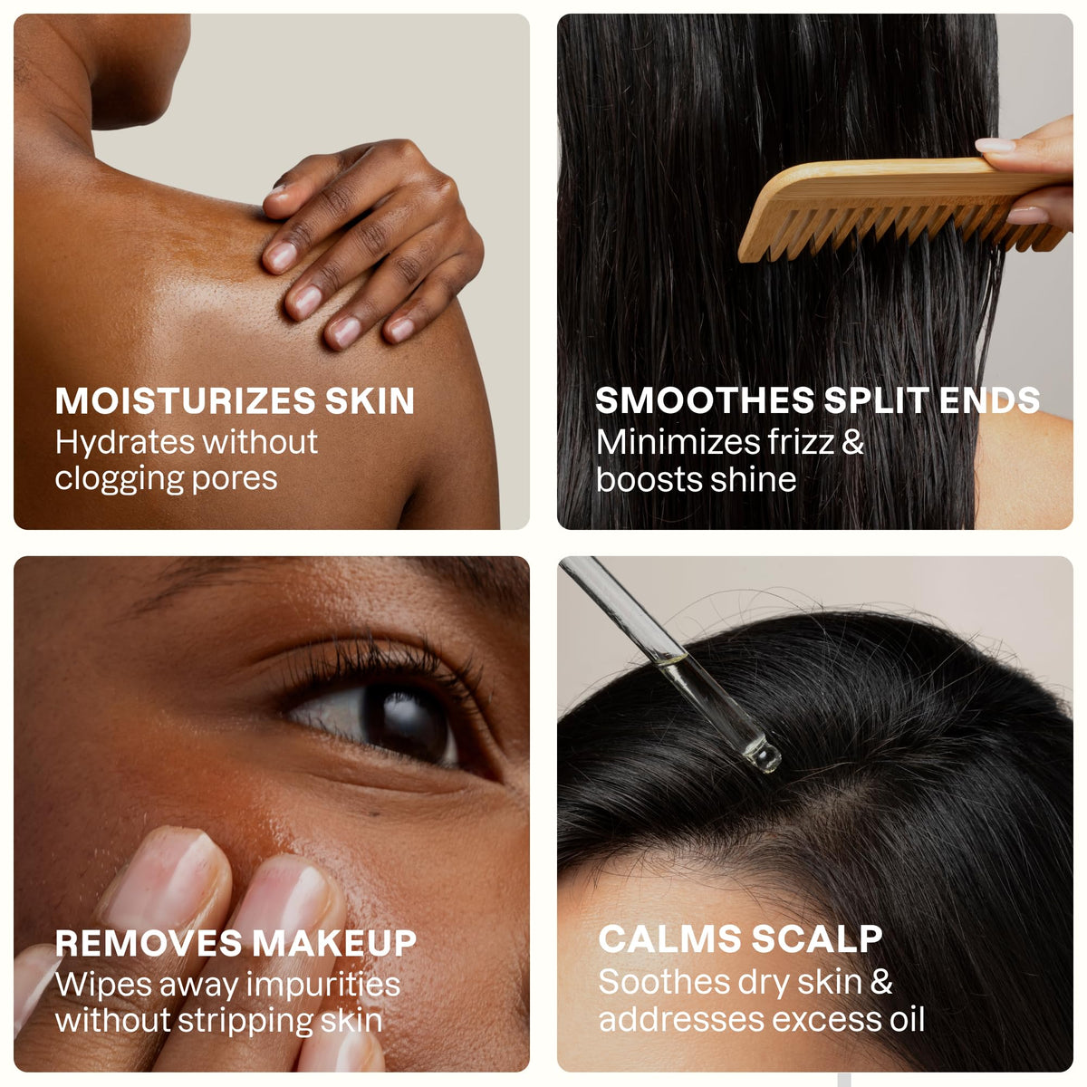 Cliganic jojoba oil applied to hand showing smooth hydration benefit