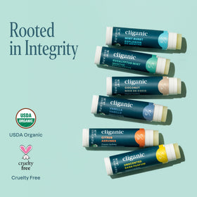 Cliganic applied outdoors showing natural ingredients and everyday protection