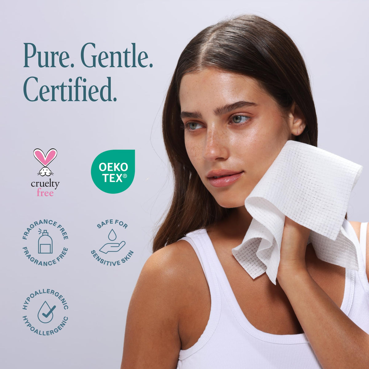 Cliganic packaging sustainability labels showing FSC-sourced box benefits