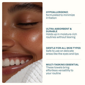 Cliganic towel removing makeup to show effective, hygienic use