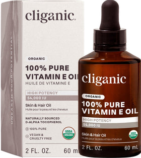 Cliganic front packaging showing bottle and label, clear branding and size benefit