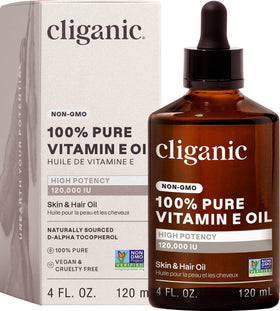 Cliganic bottle front view showing label and purity benefits