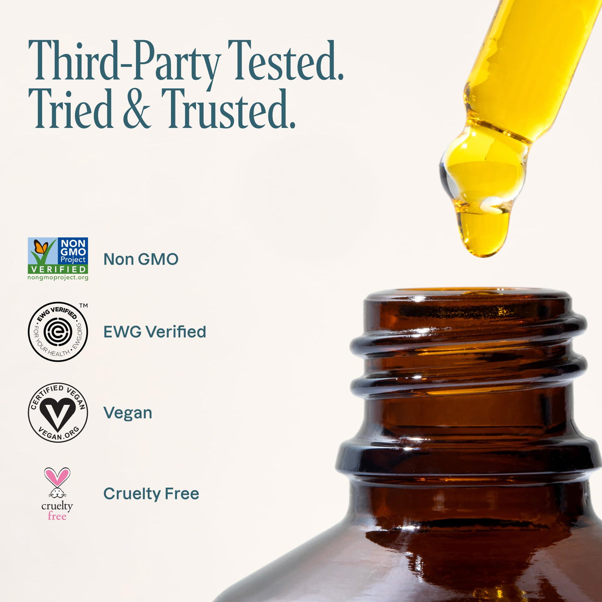 Cliganic oil used on hair ends to nourish and reduce dryness