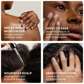 Cliganic oil applied to hair ends demonstrating nourishment and frizz control benefit
