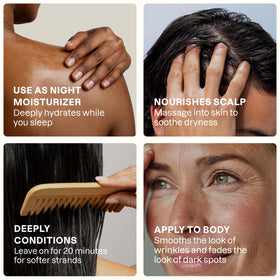 Cliganic oil applied to skin to hydrate and improve appearance