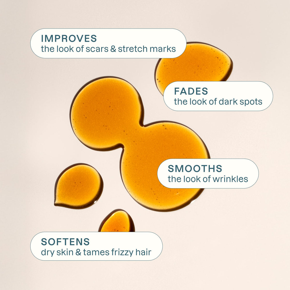 Cliganic oil texture on hand demonstrating lightweight absorption and softness benefit