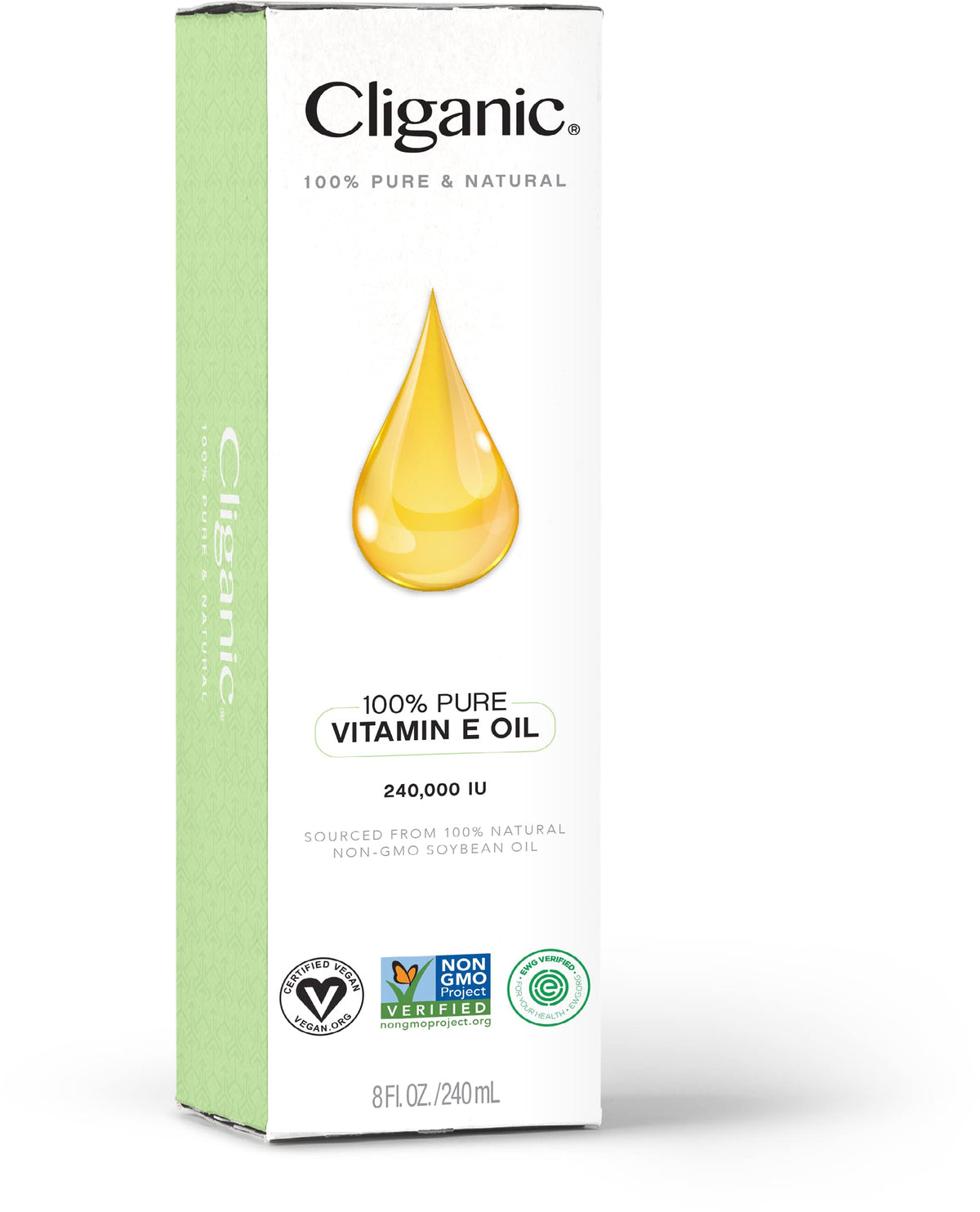Cliganic oil pouring to show smooth texture and rich consistency