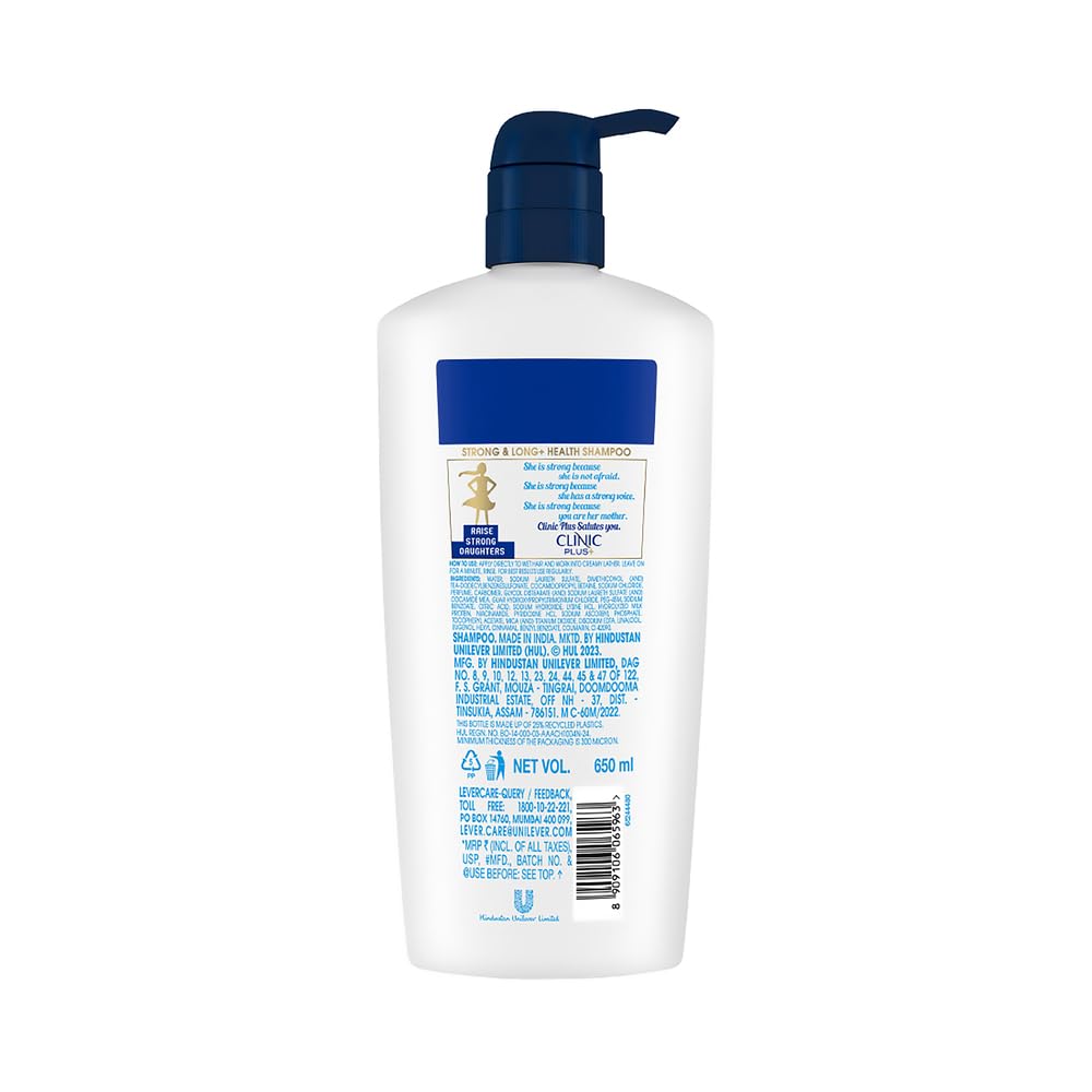 Clinic Plus shampoo applied on wet hair improving manageability