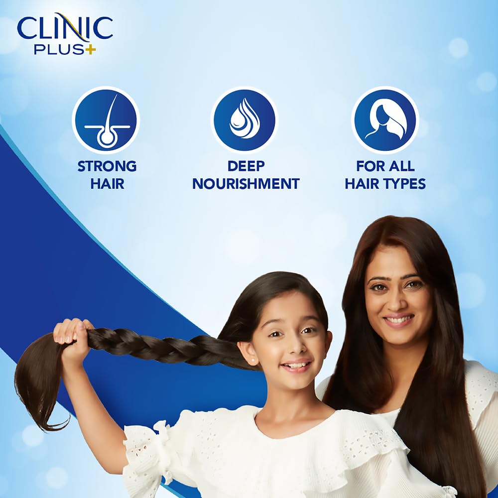 Clinic Plus shampoo lather texture showing gentle cleansing