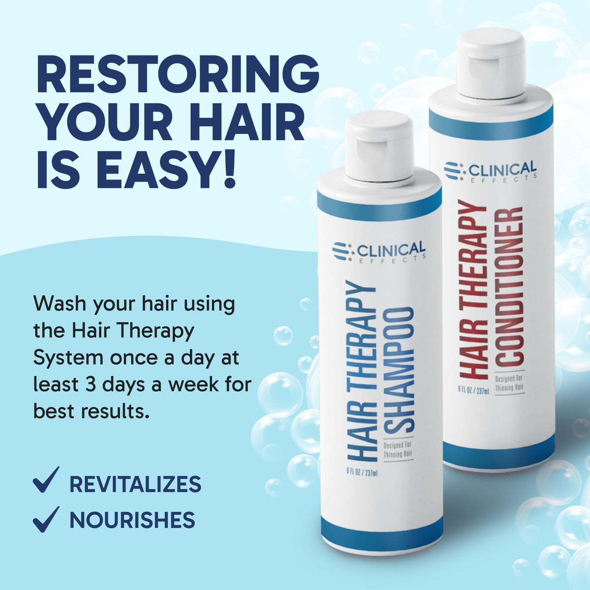 Clinical Effects in-shower use demonstrating easy application and scalp care benefit