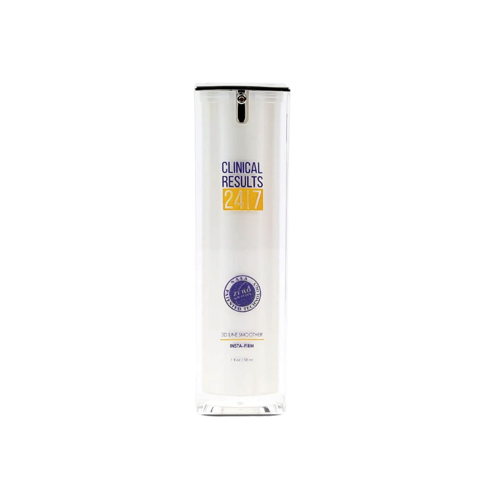 Clinical Results 24|7 Insta-Firm front packaging showing clear lift benefit