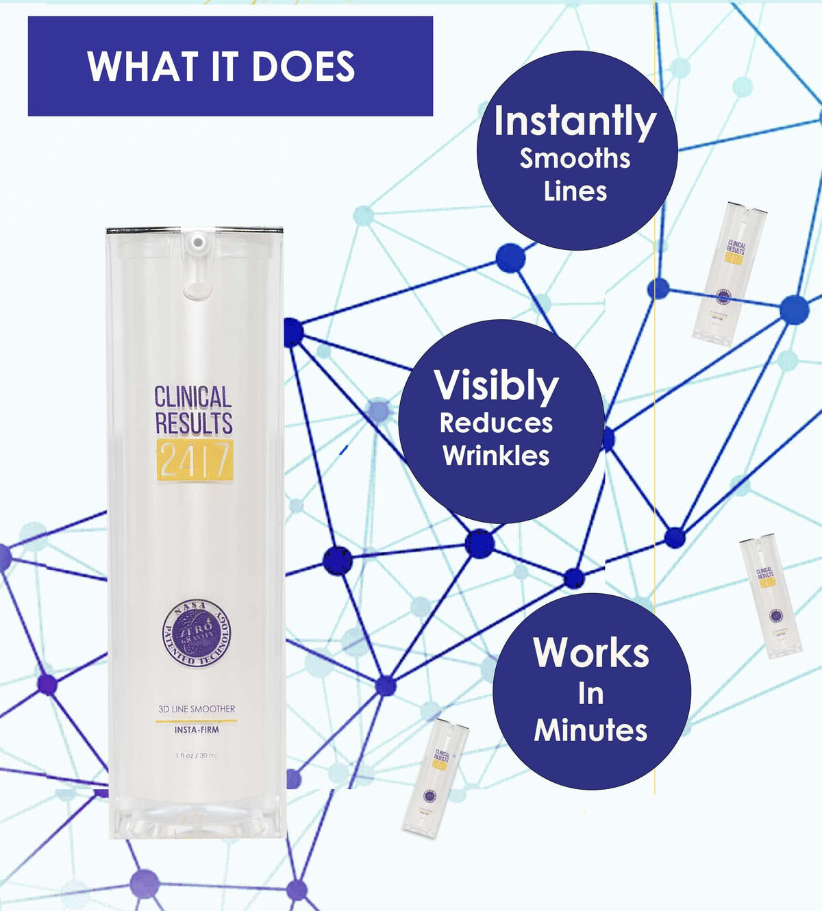 Clinical Results 24|7 Insta-Firm texture close-up highlighting quick-absorbing benefit