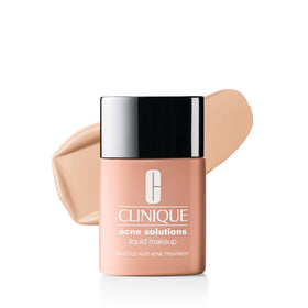 Clinique front bottle showing packaging and clear acne-targeted benefits
