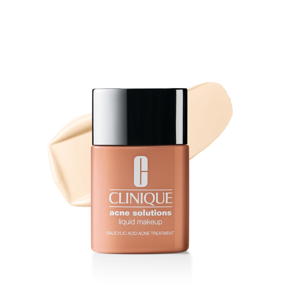 Clinique bottle front view showing product name and clear labeling benefit coverage