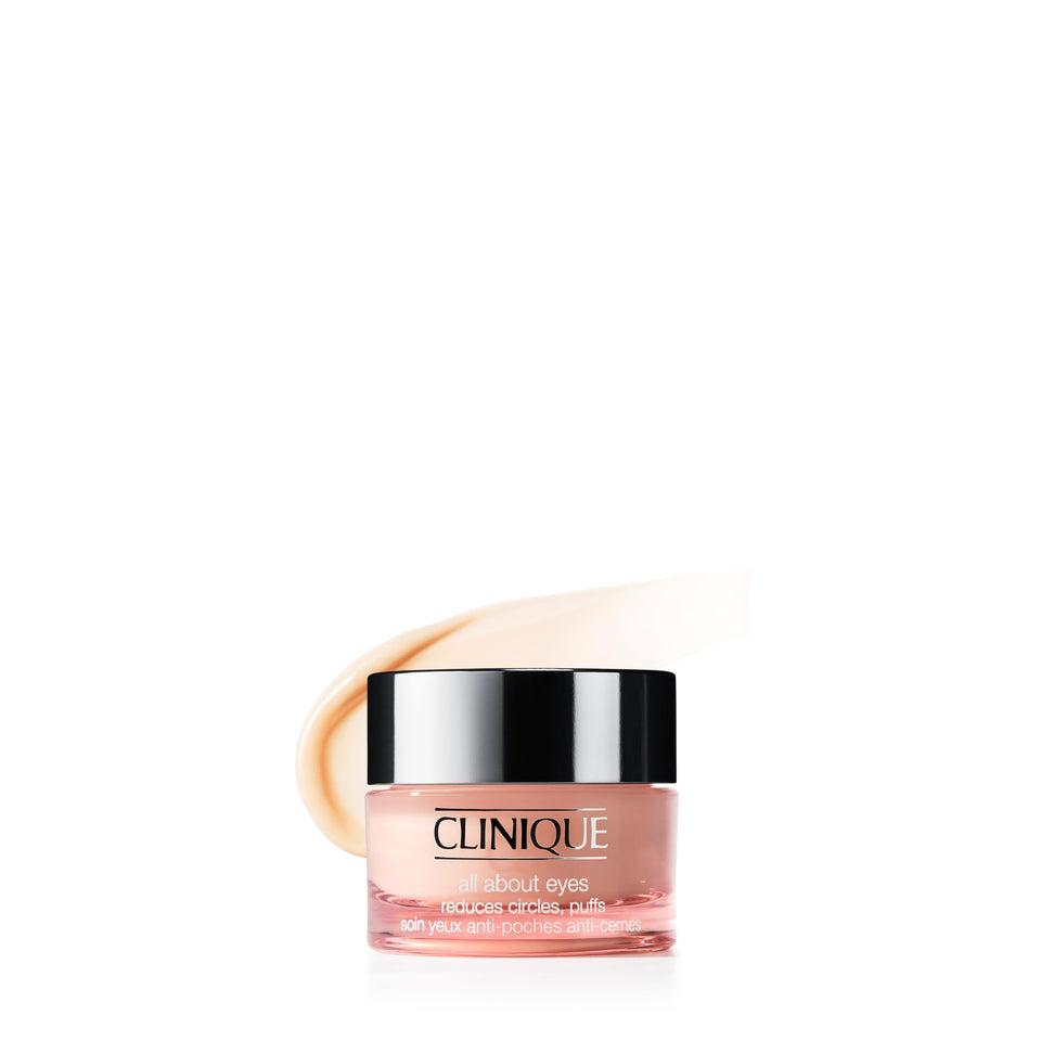 Clinique front packaging showing mini eye cream for easy travel