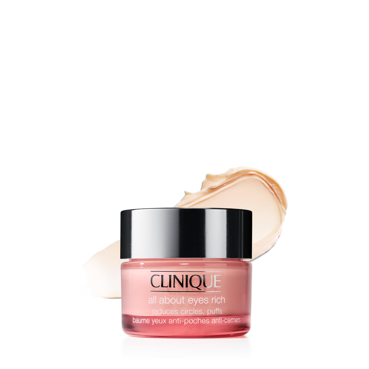 Clinique jar front view showing product branding and size benefits